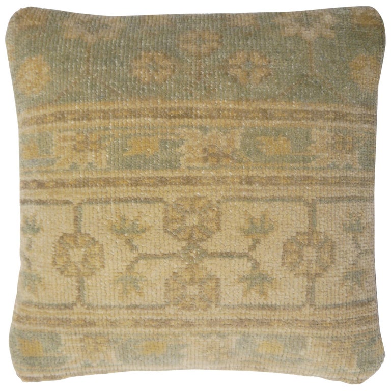 Khotan Samarkand Decorative Hand Knotted Rug Pillow Cover For Sale at ...
