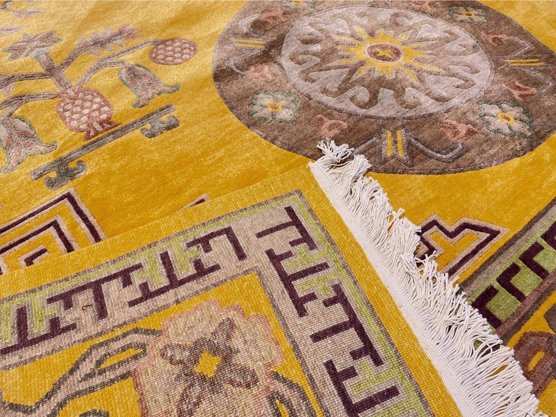 Nepalese Khotan Samarkand Superior Luxury Rug in Silk by Djoharian Design For Sale