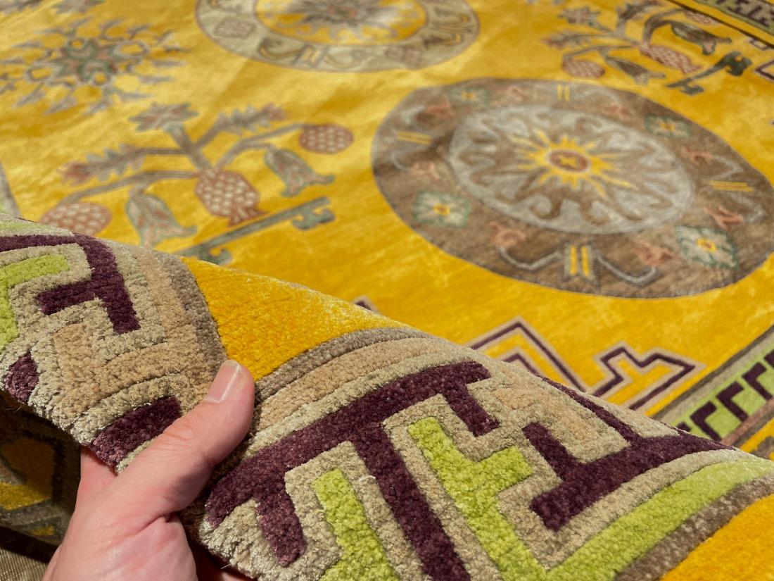 Wool Khotan Samarkand Superior Luxury Rug in Silk by Djoharian Design For Sale