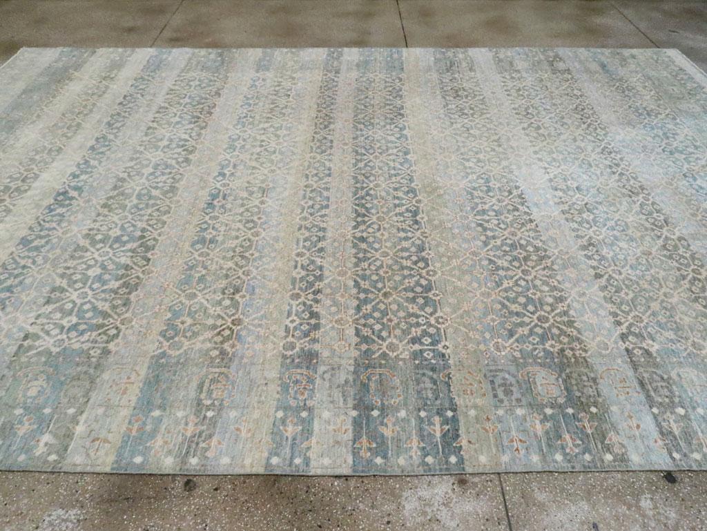 Khotan Style Contemporary Handmade Turkish Room Size Carpet For Sale 1