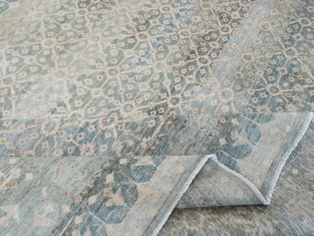 Zeitgenössischer handgefertigter türkischer Teppich in Zimmergröße im Khotan-Stil im Angebot 1