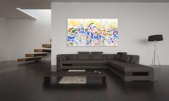 Landscapes I - Oversized Large, Vivid Pastel Abstract Original Painting