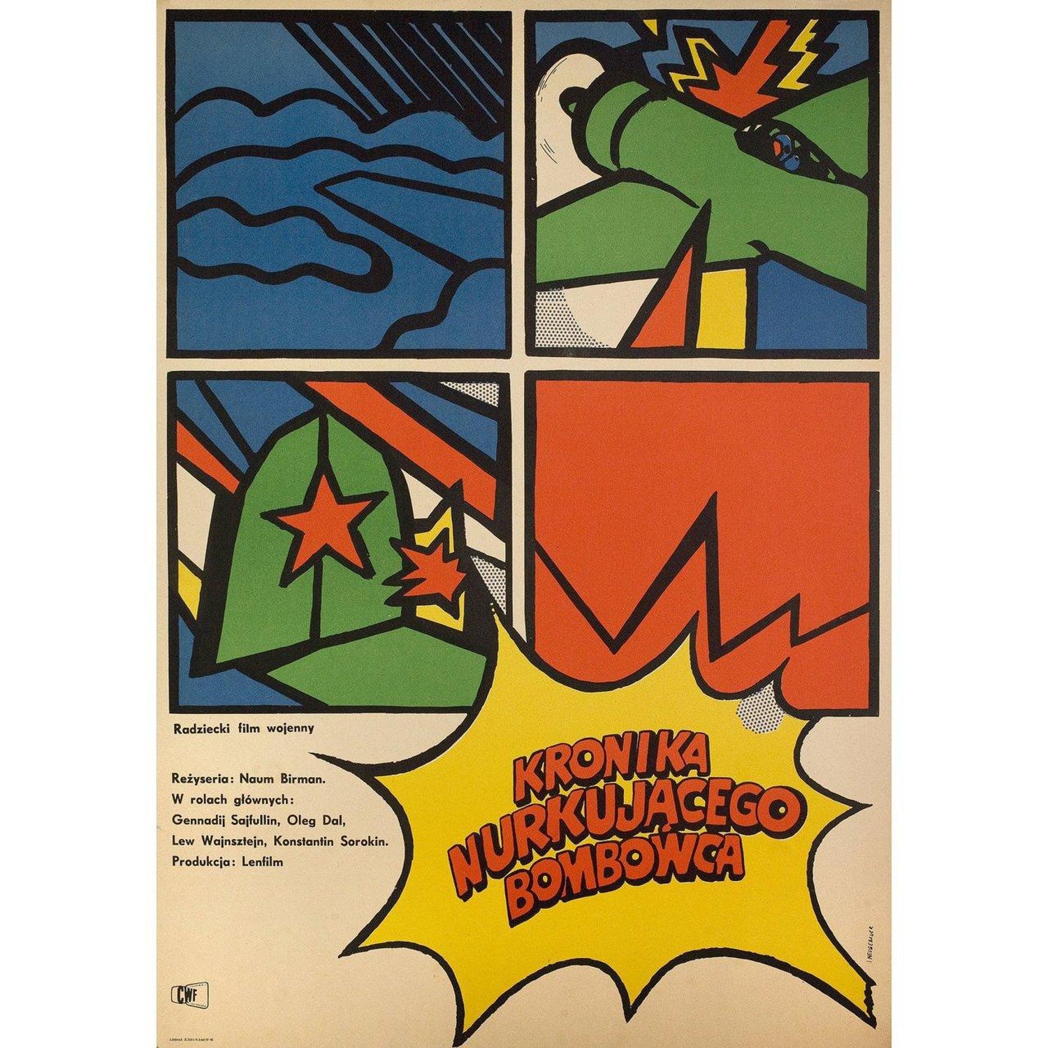 Khronika Pikiruyushchego Bombardirovshchika 1968 Polish A1 Film Poster For Sale At 1stdibs