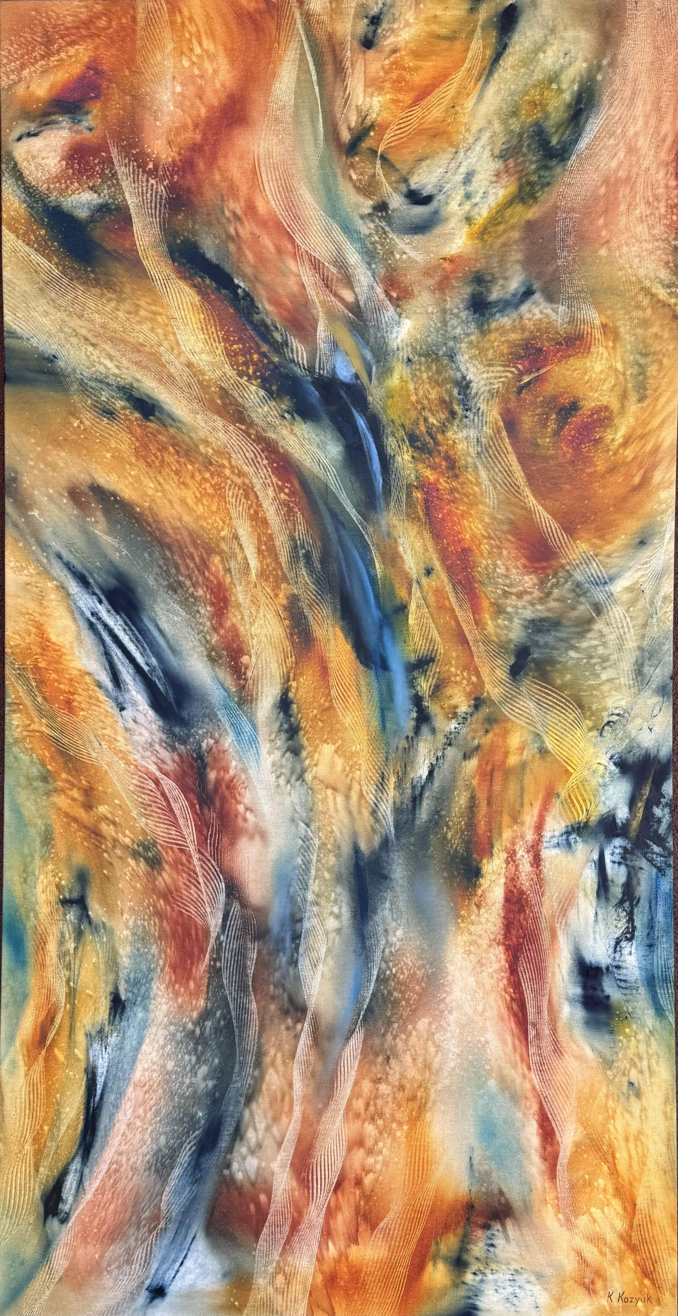 Khrystyna Kozyuk Abstract Painting - Canyon Walls, Painting, Oil on Canvas