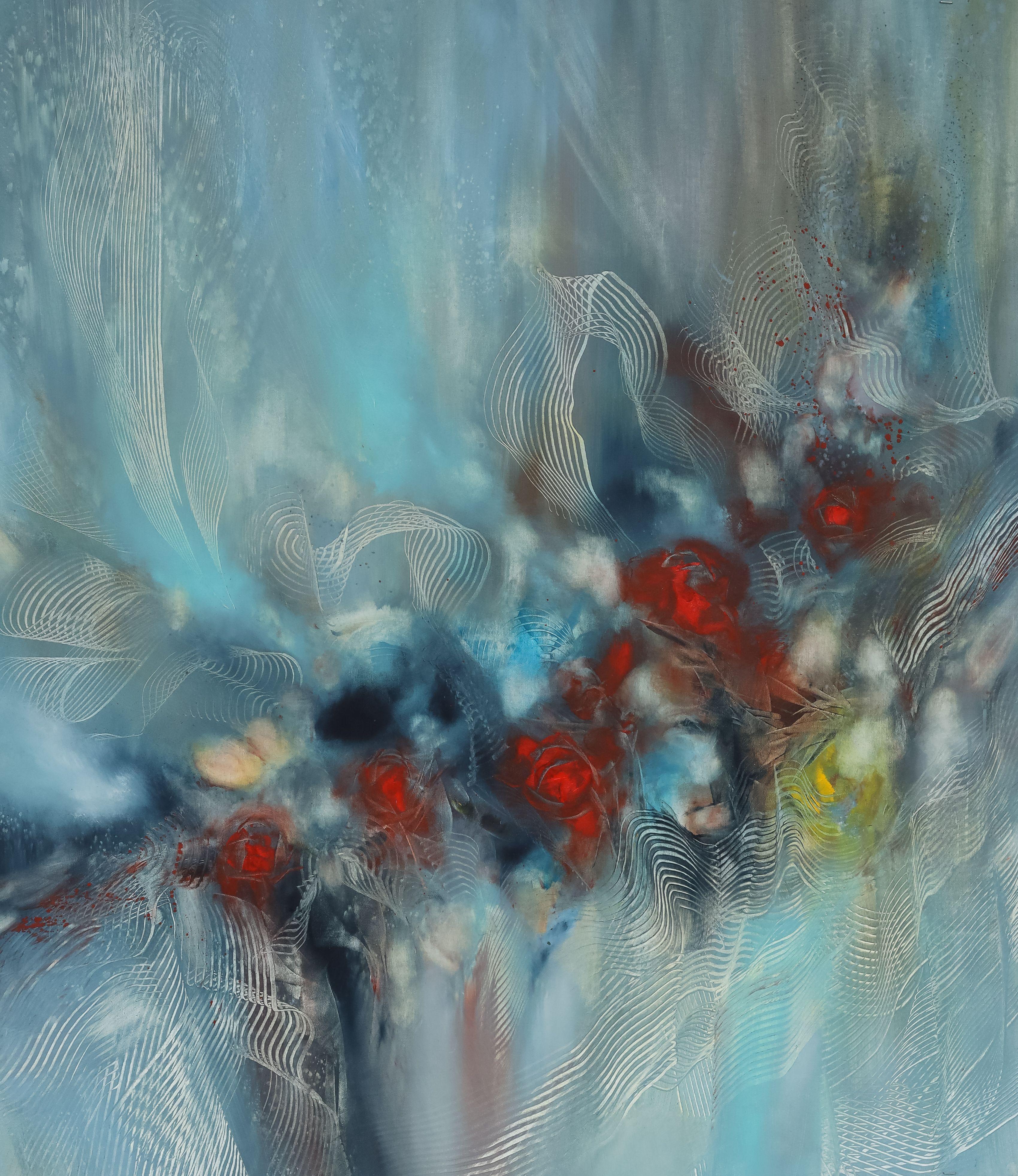 Bouquet delicato, Pittura, Olio su tela - Painting di Khrystyna Kozyuk
