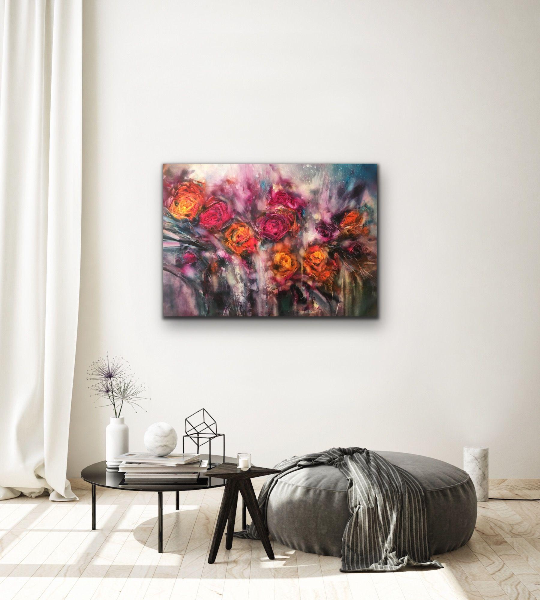 Fantasy roses, Painting, Oil on Canvas 1