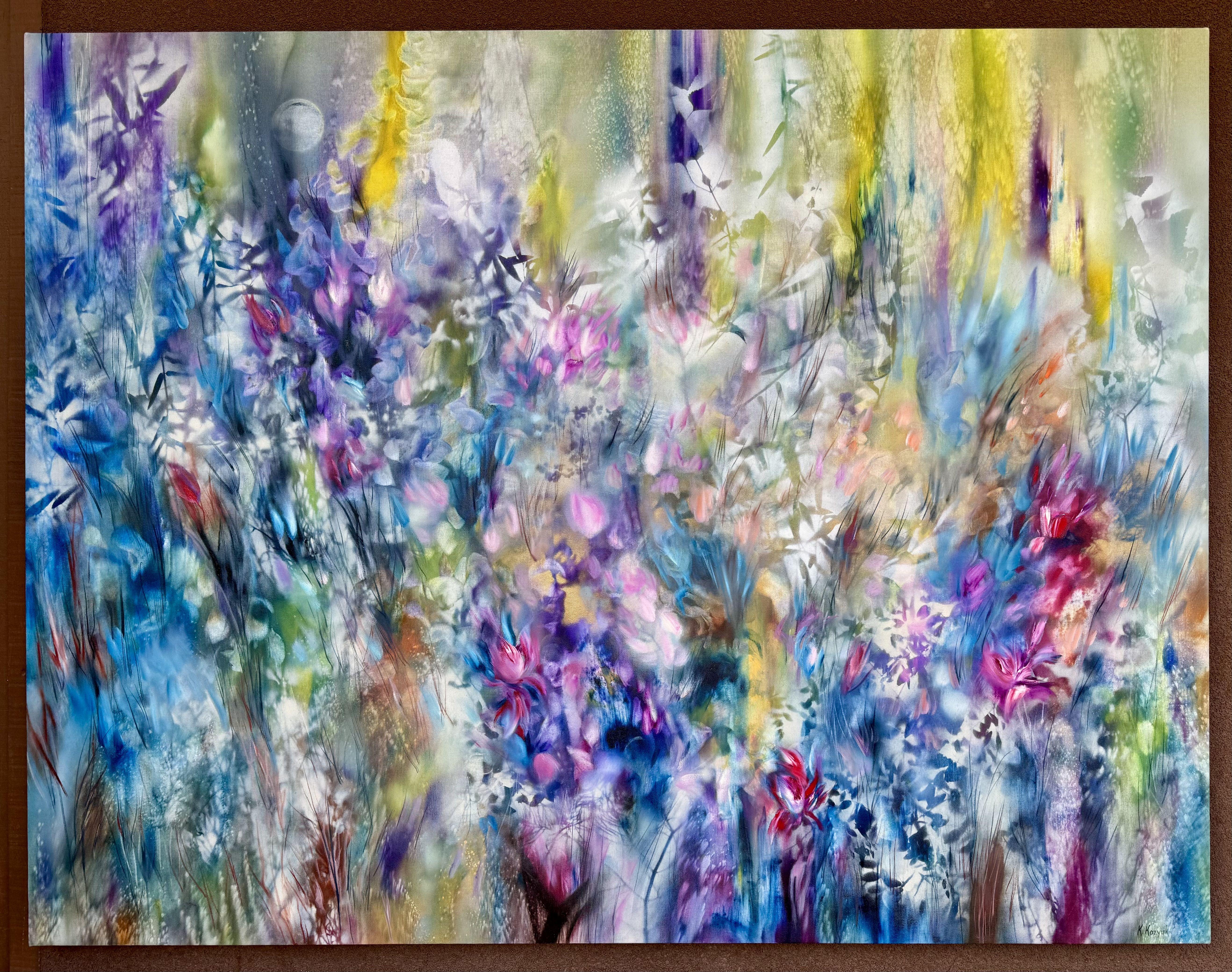 Khrystyna Kozyuk Abstract Painting - Full Bloom, Painting, Oil on Canvas