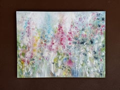 „Gartenblüten“, Gemälde, Öl auf Leinwand