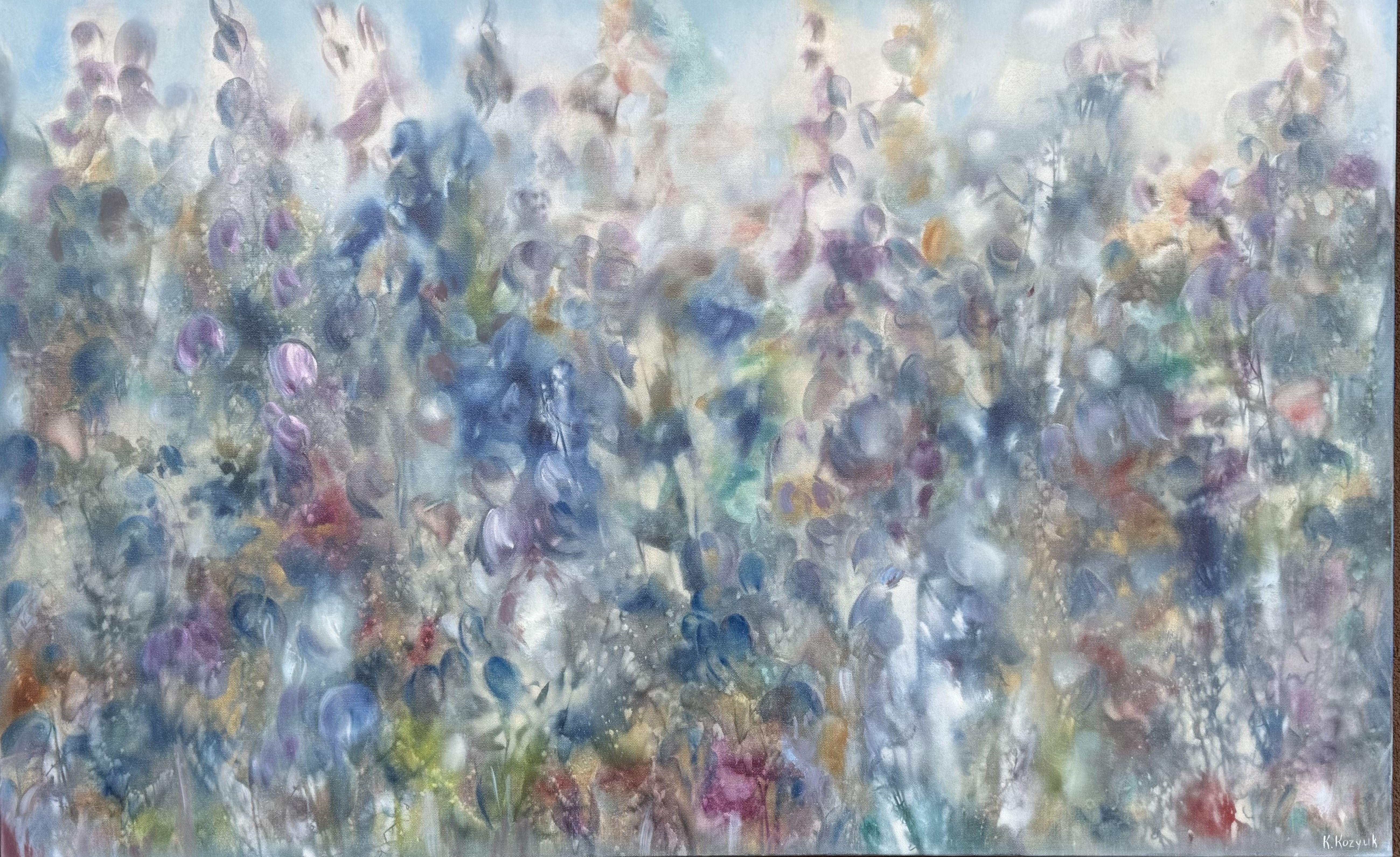 Khrystyna Kozyuk Abstract Painting - Mountain Shore I, Painting, Oil on Canvas