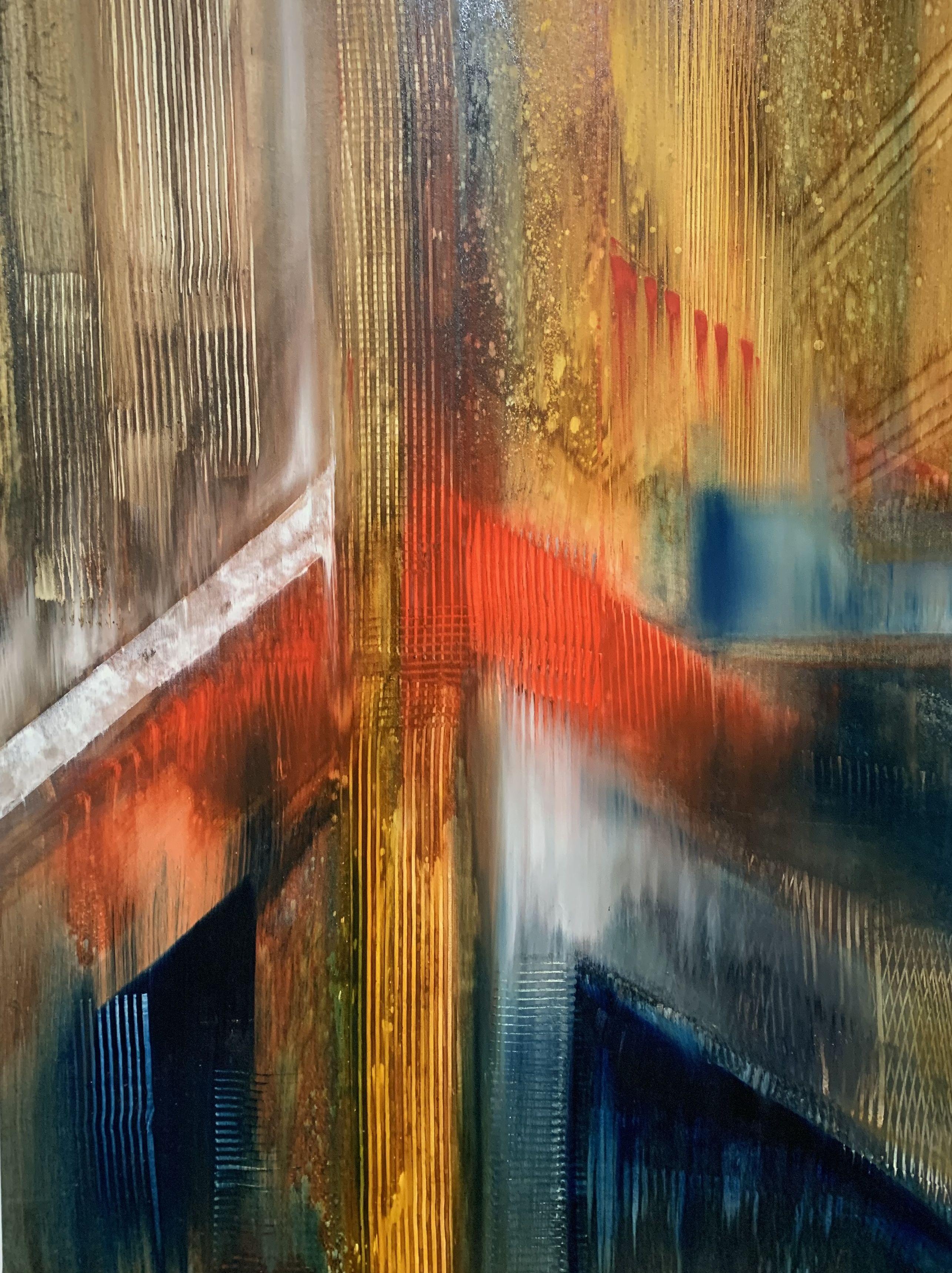 Abstract Painting di Khrystyna Kozyuk - &Newal, Pittura, Olio su tela