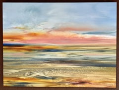Pink Sunset, Painting, Oil on Canvas