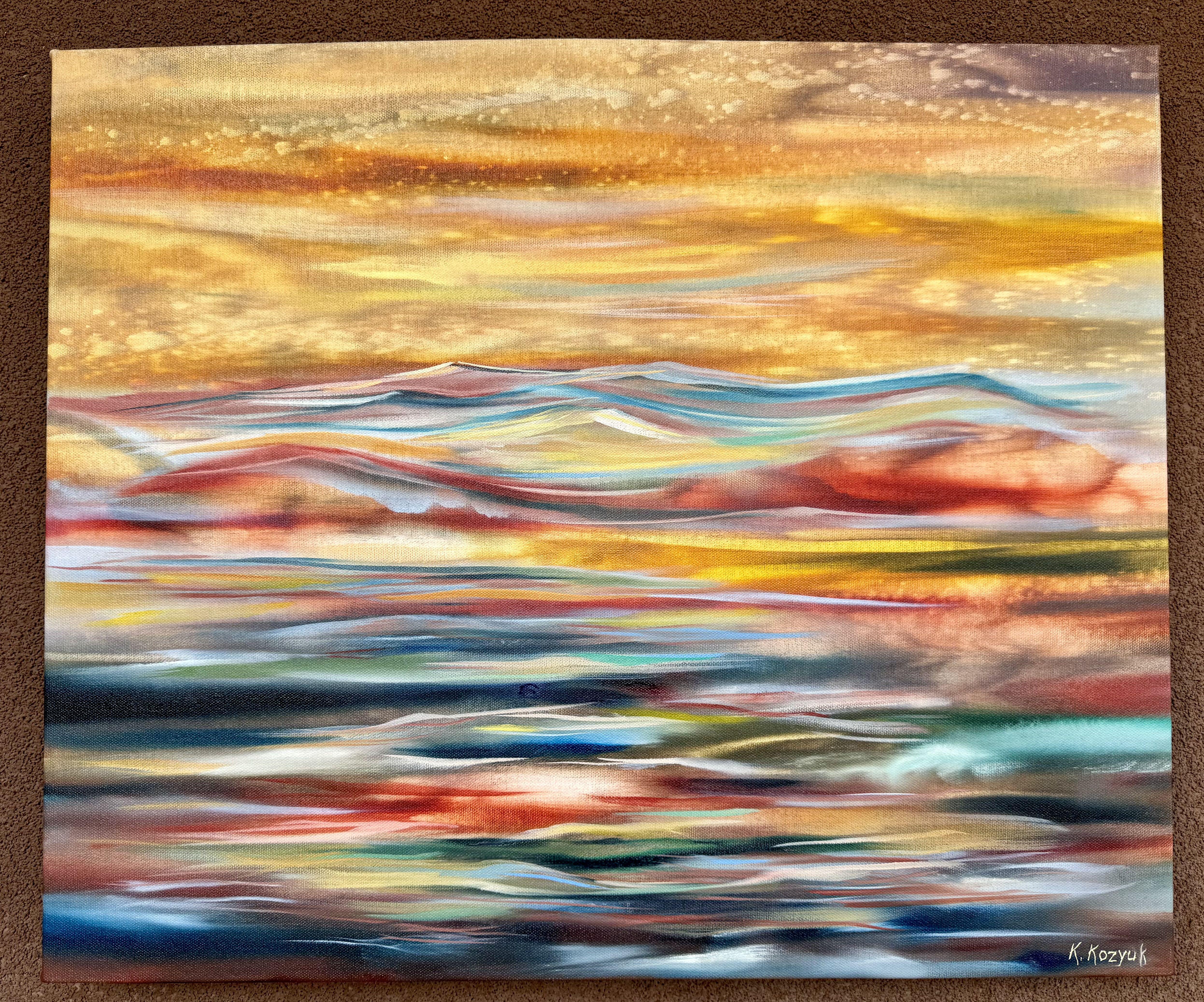 Khrystyna Kozyuk Abstract Painting - Southwest Land II, Painting, Oil on Canvas