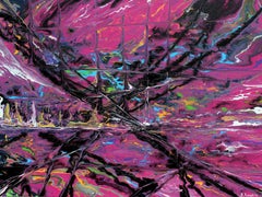 Space Bridge, Painting, Acrylic on Canvas