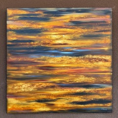 Sunset Beach, Painting, Oil on Canvas
