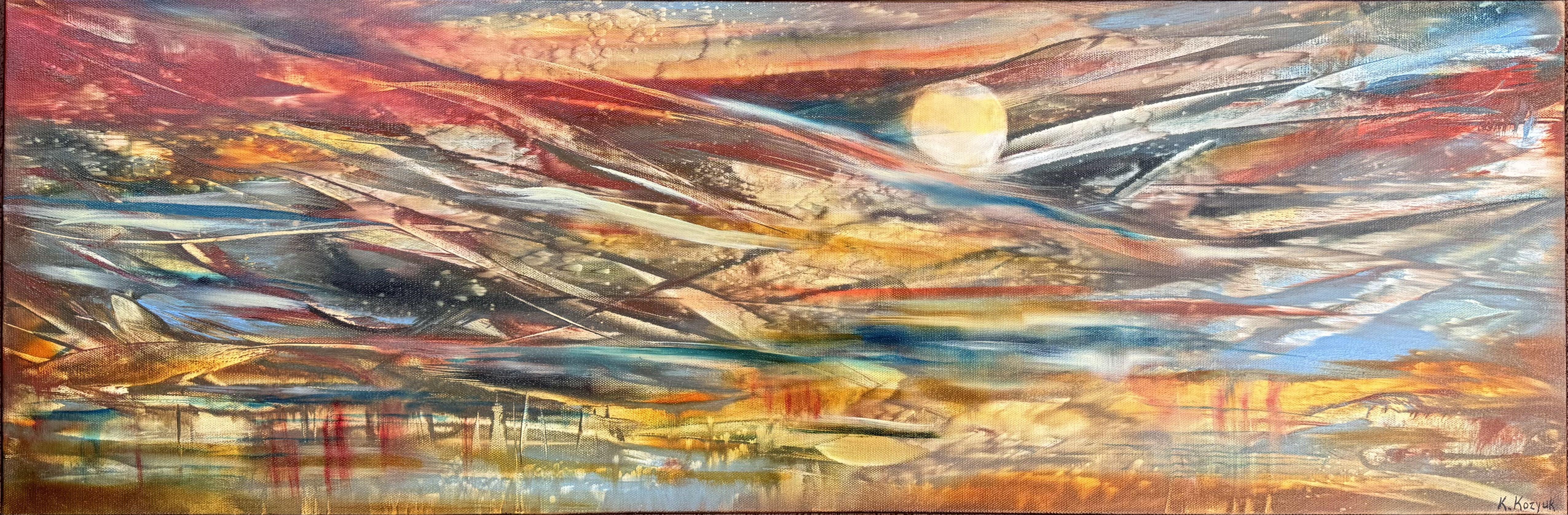 Khrystyna Kozyuk Abstract Painting - Tuscan Sun II, Painting, Oil on Canvas