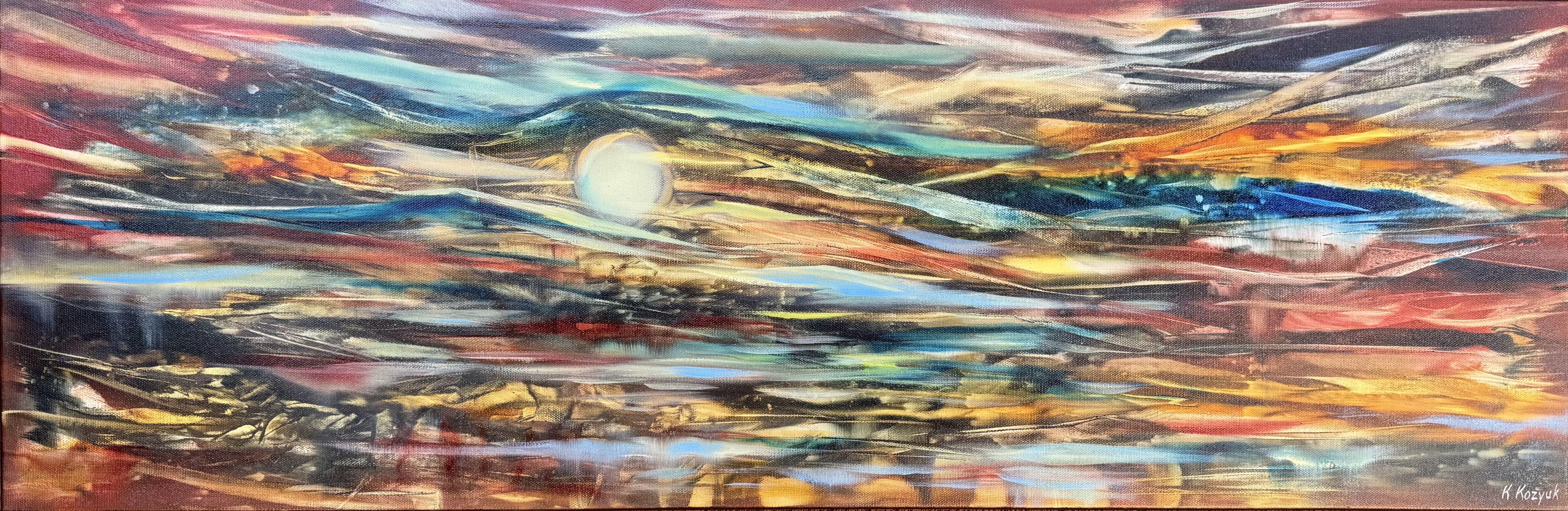 Khrystyna Kozyuk Abstract Painting – „Tuscan Sun V“, Gemälde, Öl auf Leinwand