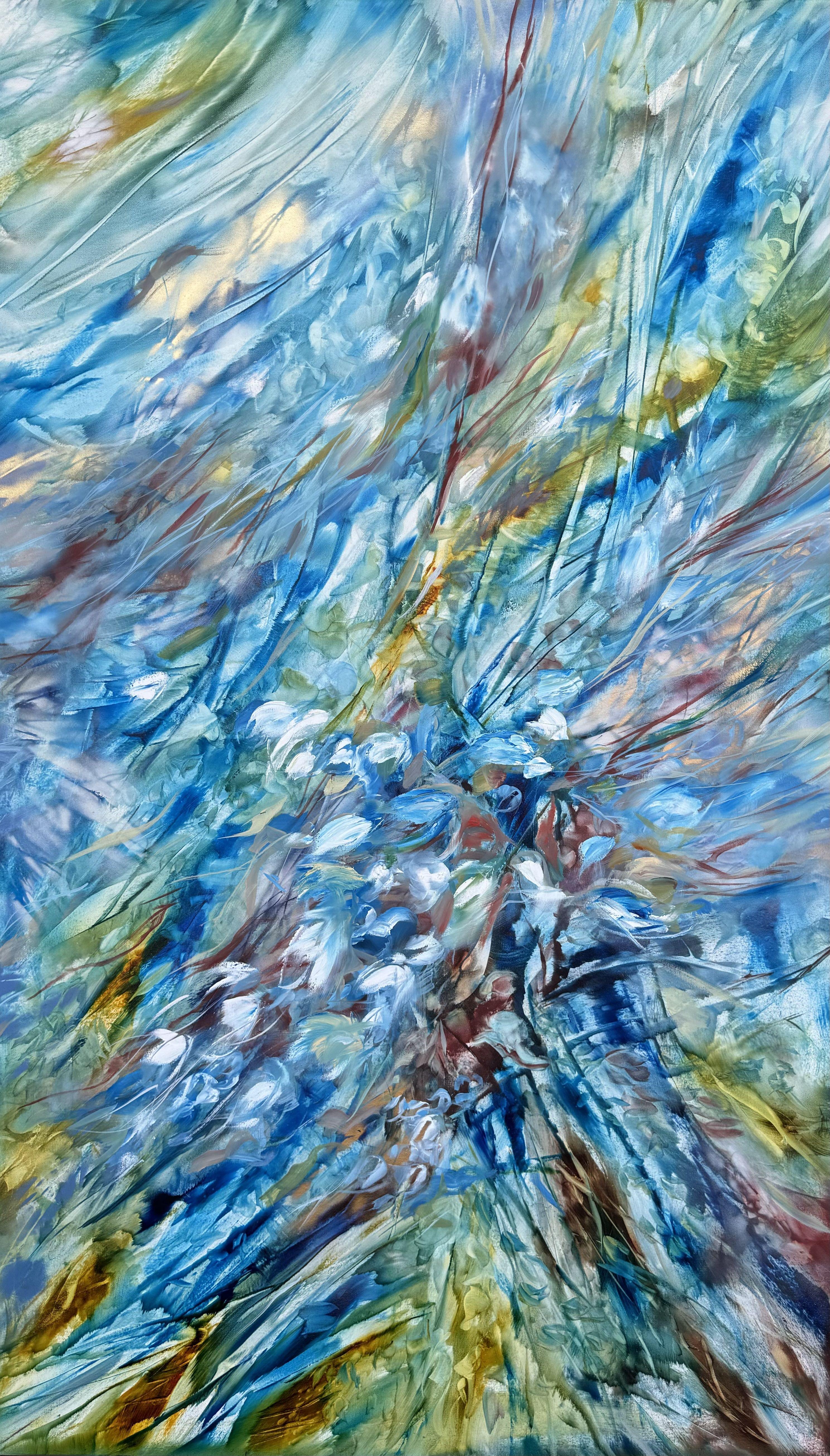Wasserspiegelungen IV, Gemälde, Öl auf Leinwand