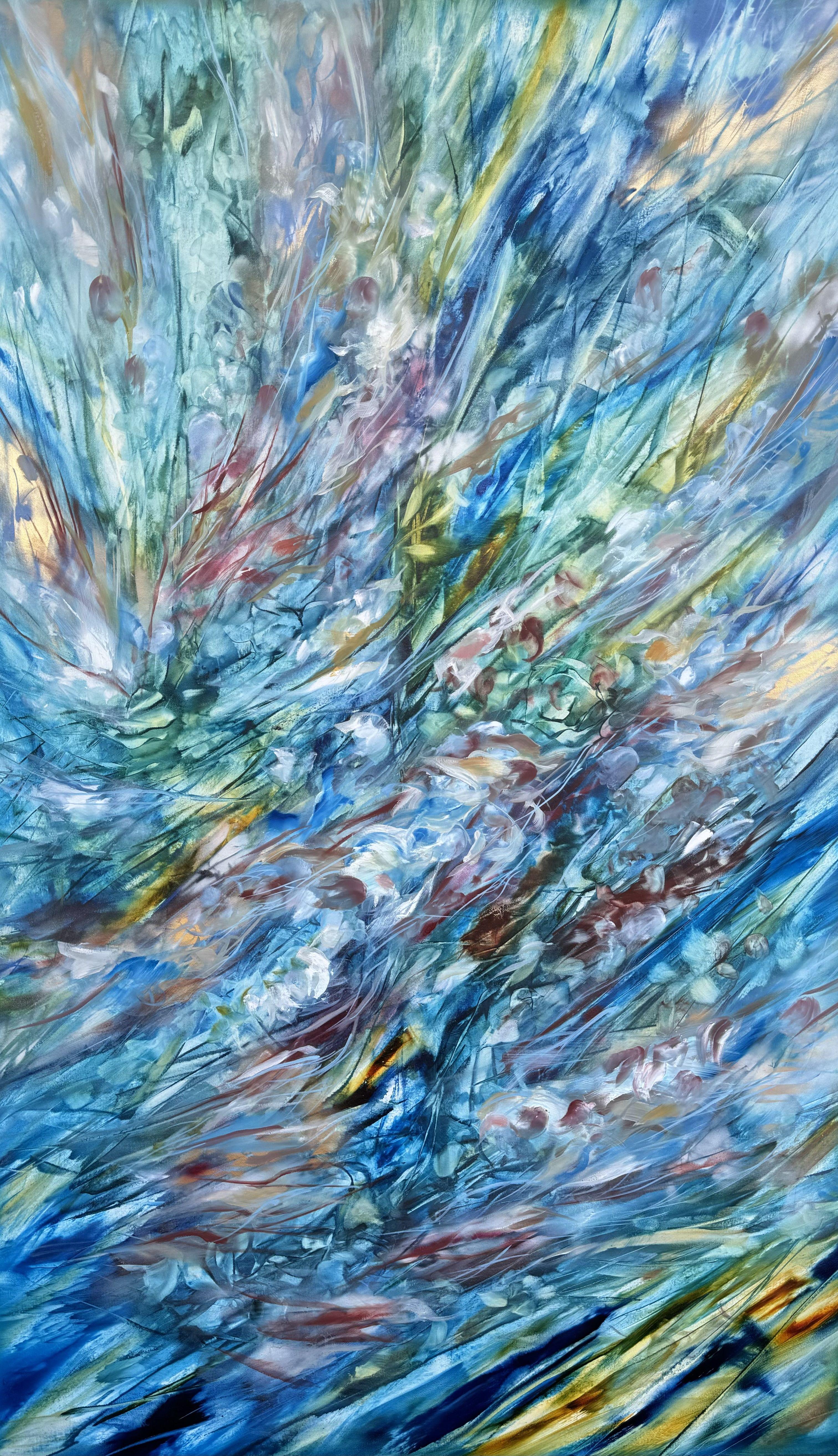 Reflets sur l'eau V, Peinture, huile sur toile