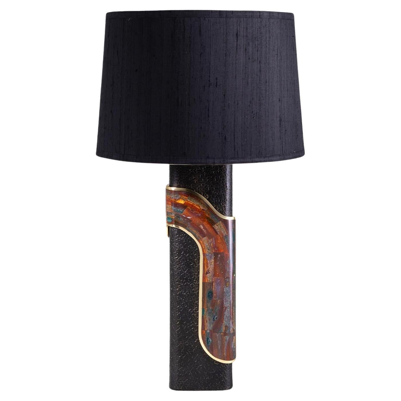 Khuri Bronze Table Lamp A in Brass 
Semi Precious Stone, Viya by Vikram Goyal For Sale