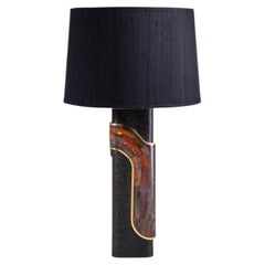Khuri Bronze Table Lamp A in Brass & Semi Precious Stone, Viya by Vikram Goyal