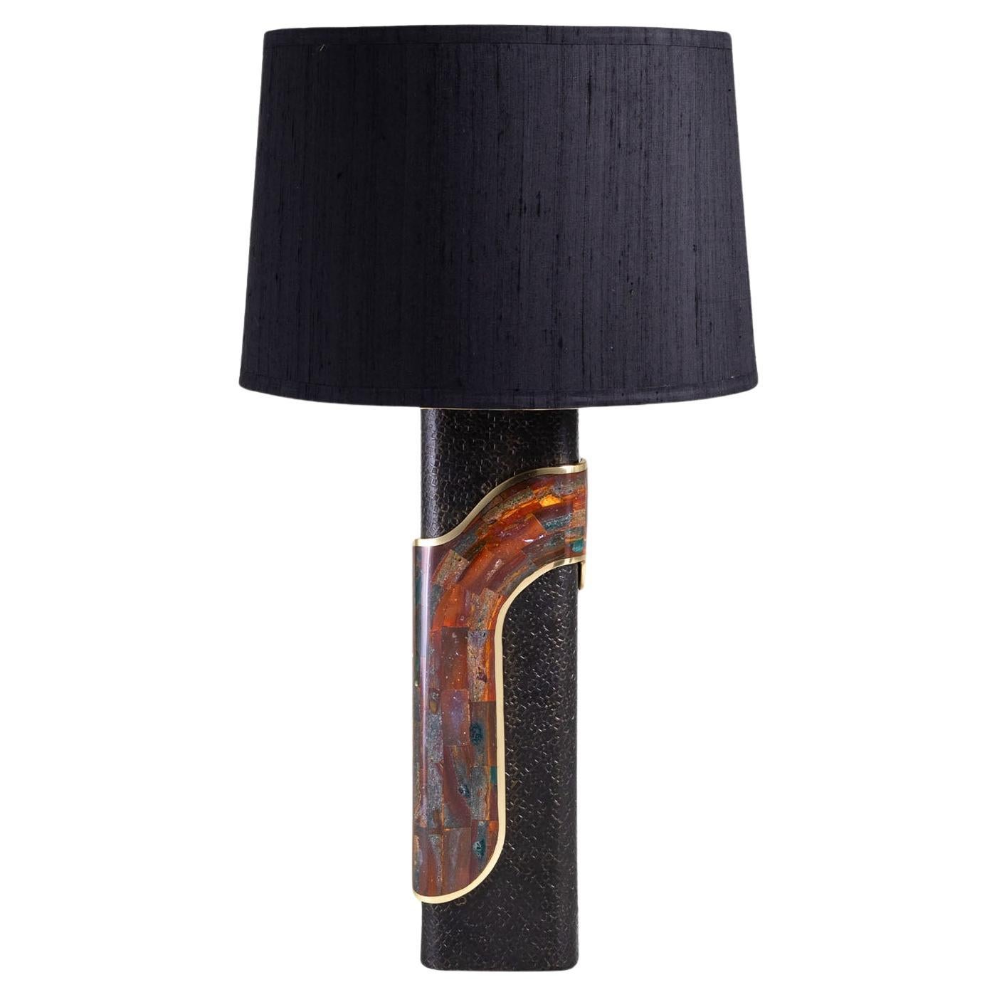 Khuri Bronze Table Lamp B in Brass 
Semi Precious Stone, Viya by Vikram Goyal