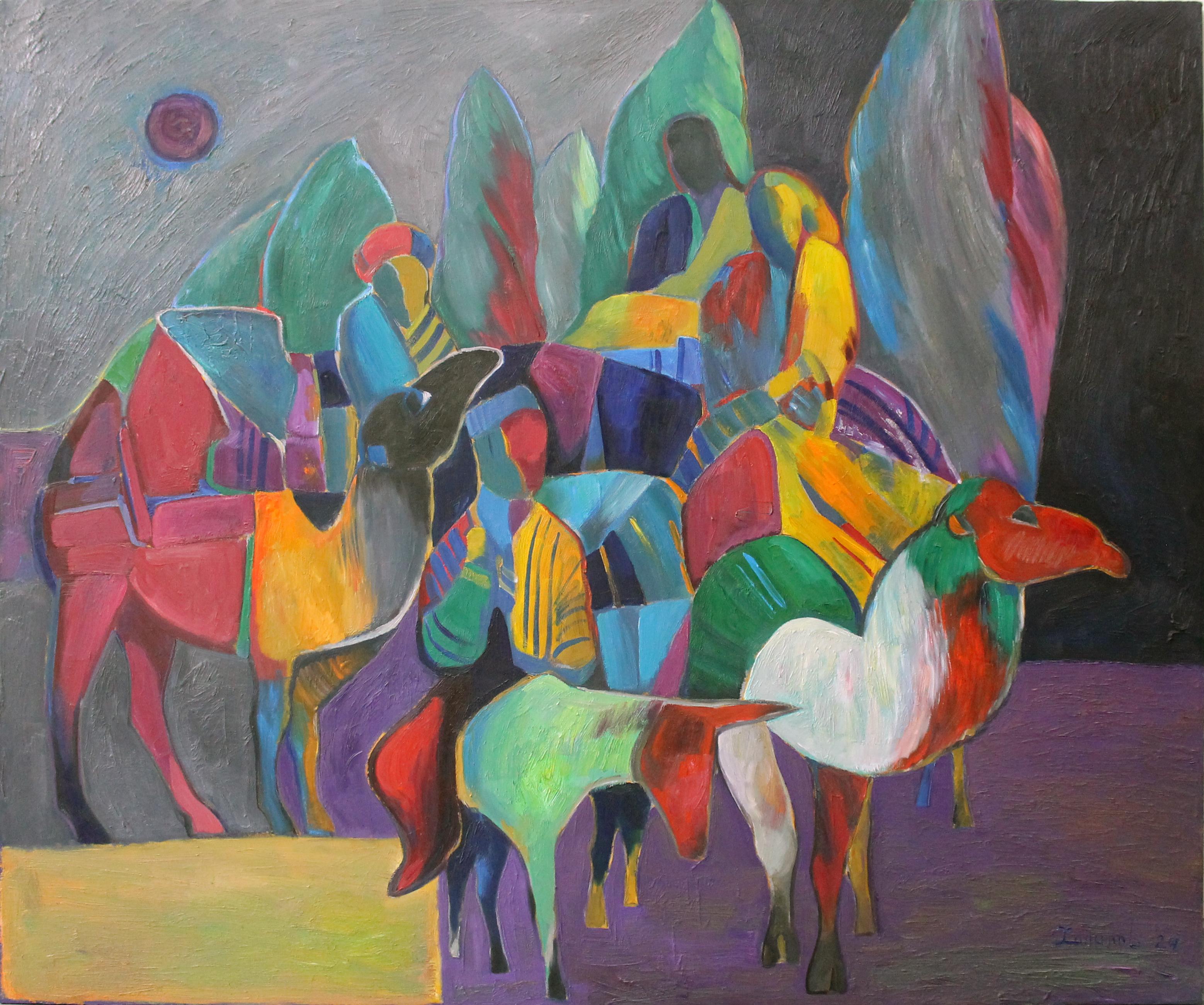 Caravan, 100x120 cm, oil on canvas