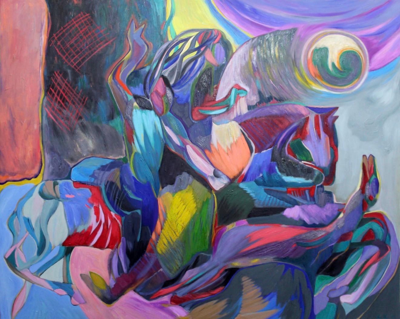 Hunting, 130x165 cm, oil on canvas