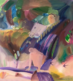 Majnun, 110 x 100 cm, Öl auf Leinwand