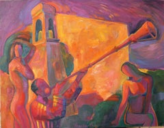 Musicisti, 70x90 cm, olio su tela