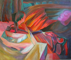 Nature, 100 x 120 cm, huile sur toile