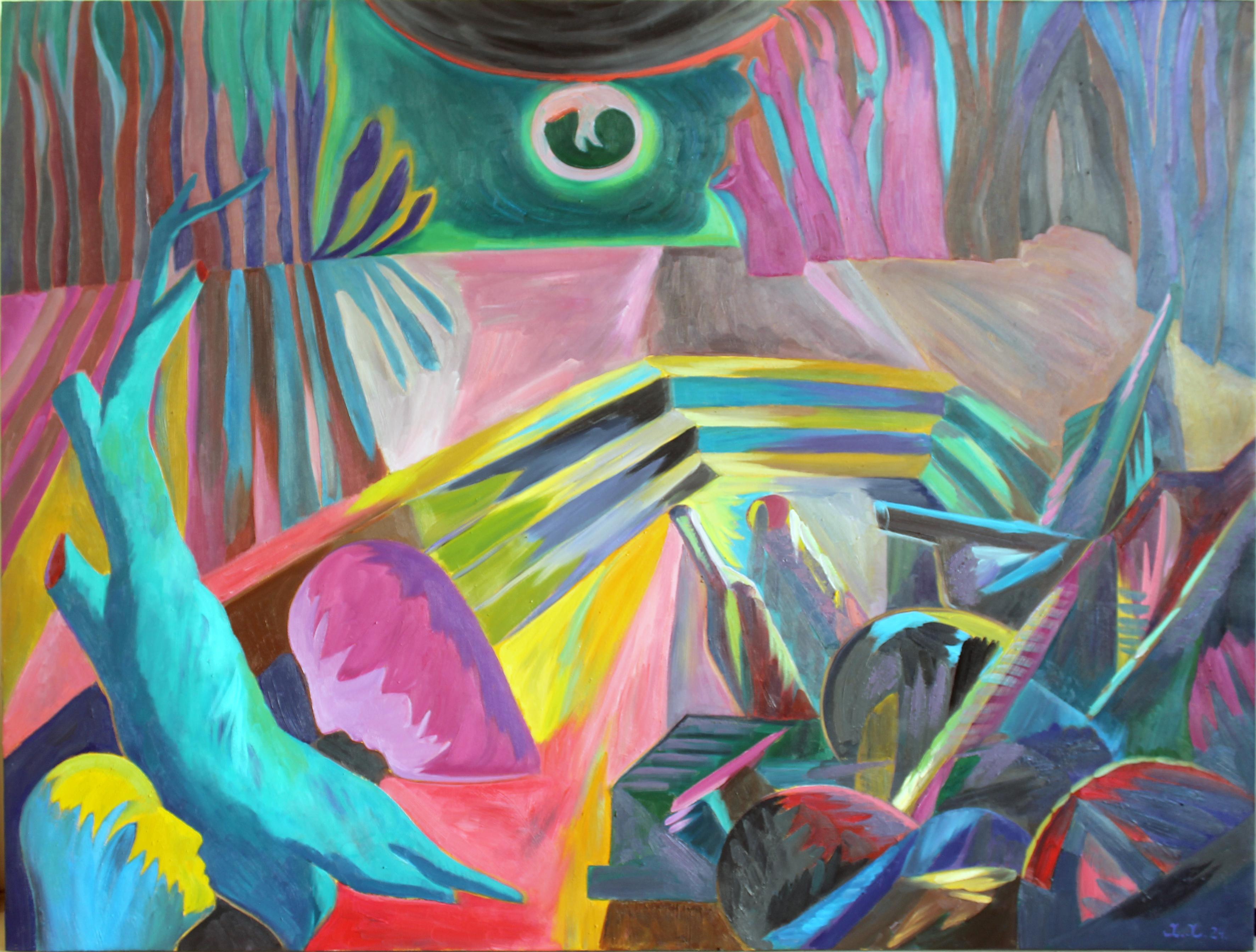 Khurshed Khalilov Figurative Painting - Nature, 100x120 cm, oil on canvas