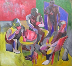 Watermelon Eaters, 120x130 cm, oil on canvas
