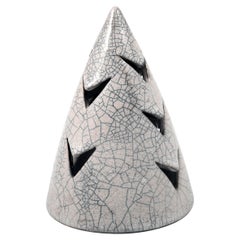 Ki Árbol de Navidad Decorativo Tealing & Candle Cover, Grande - Blanco Craquelado