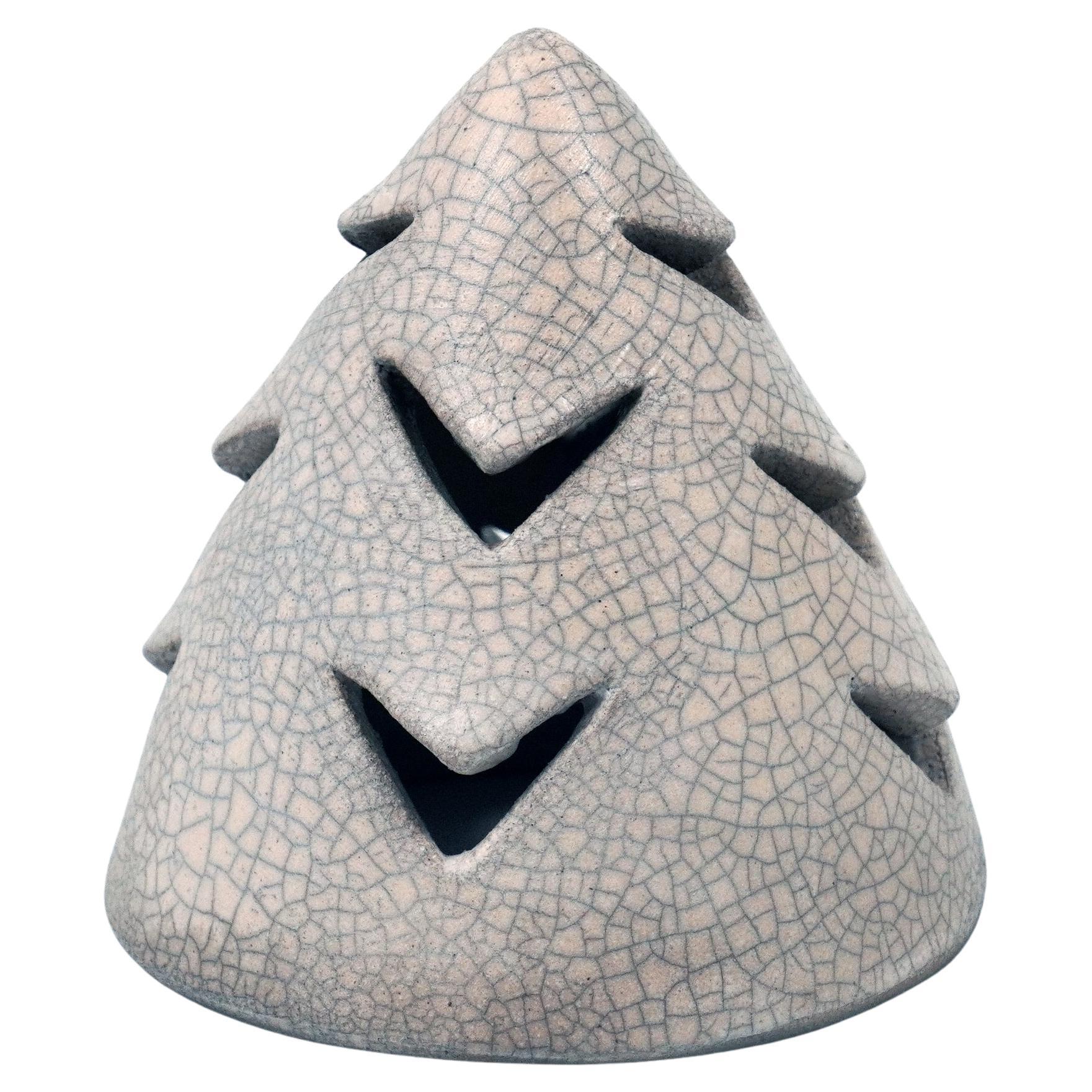 Coperchio decorativo per albero di Natale e candela Ki, piccolo - bianco screpolato