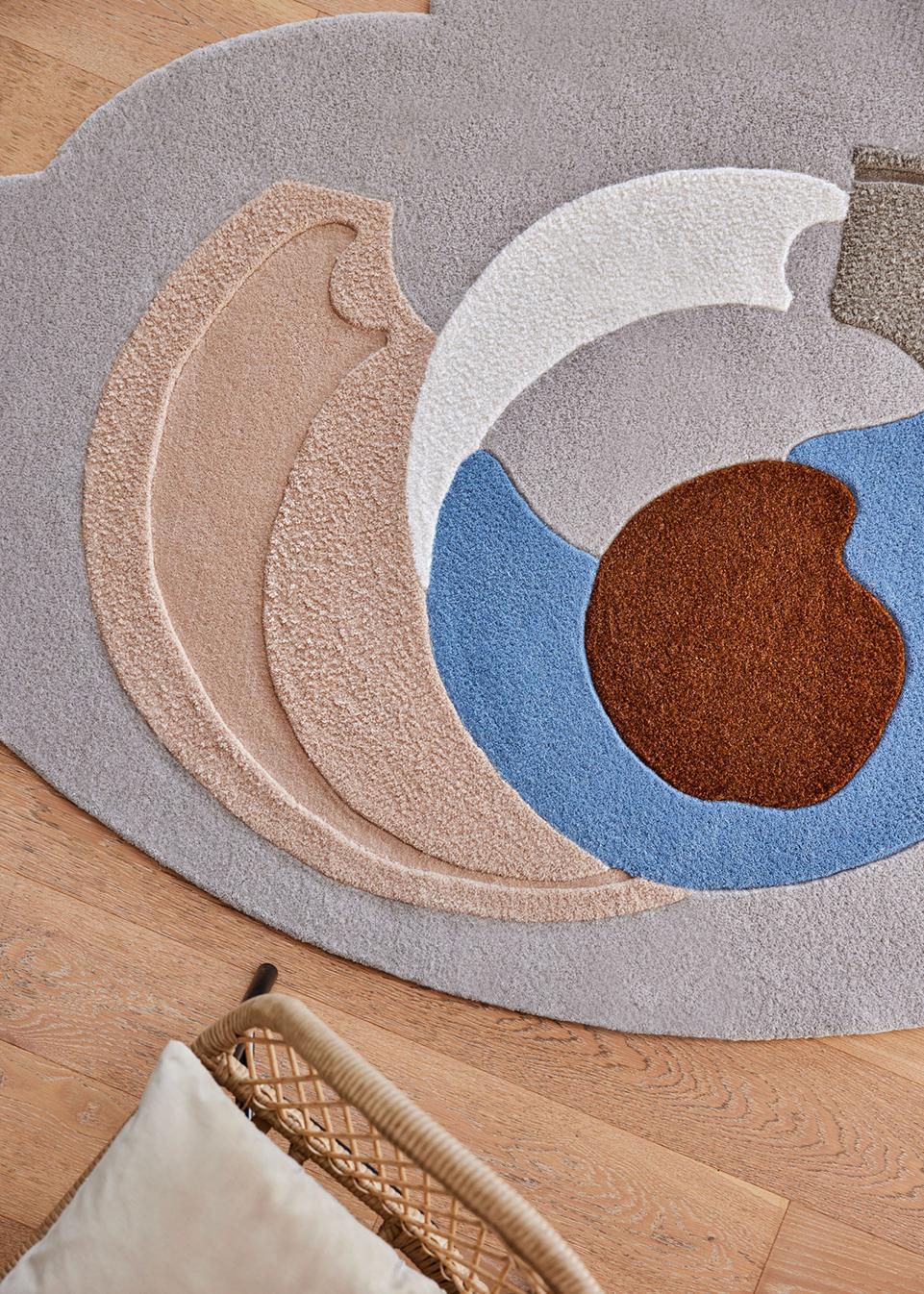Hand-Crafted Ki no2 Rug by Studio Marmi / Hand tufted wool contemporary rug For Sale
