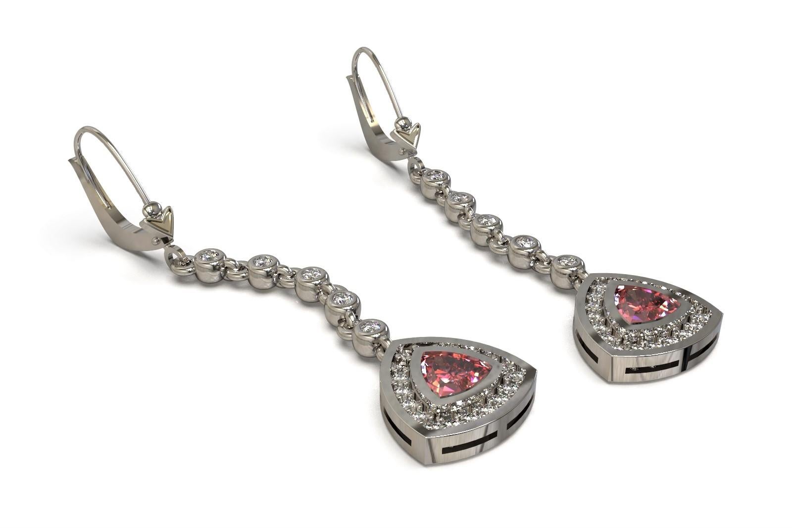 pink diamond earrings australia