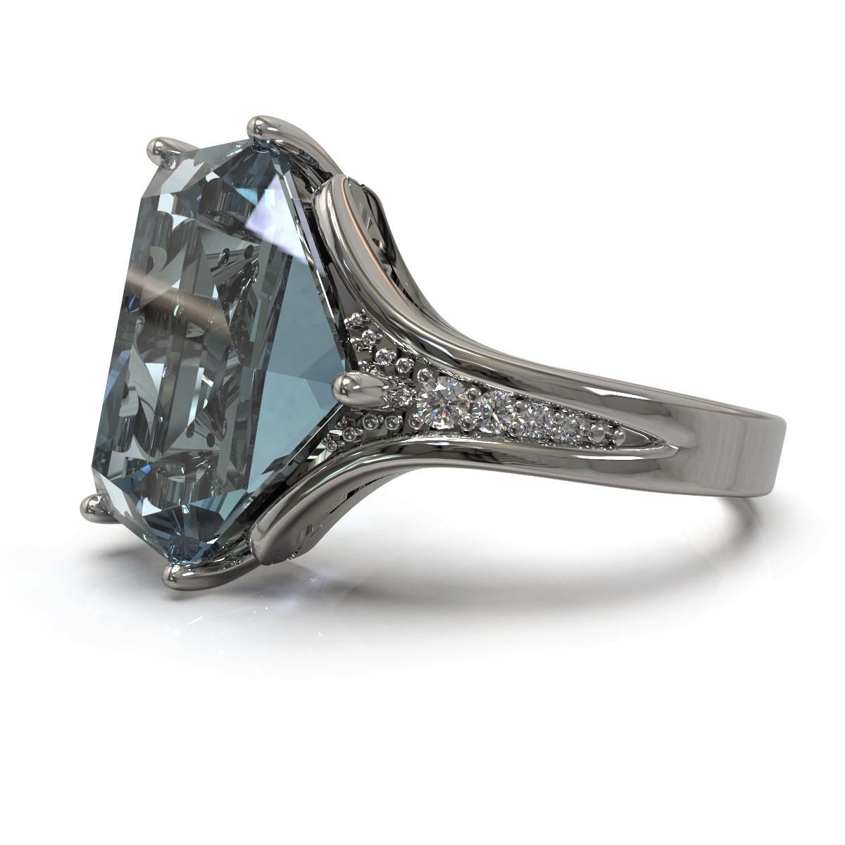 platinum aquamarine ring