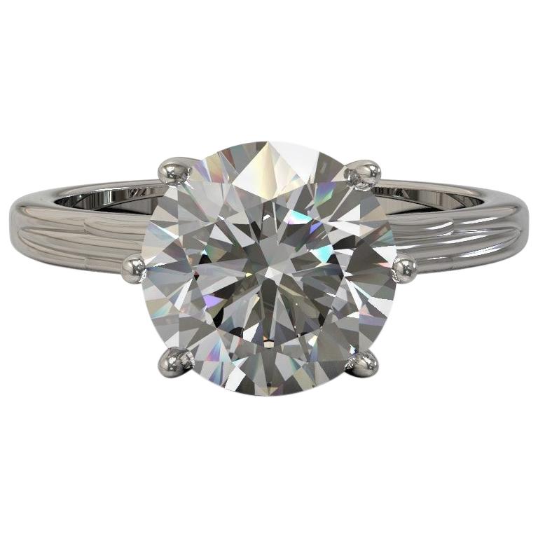 Kian Design Platinum 1.85 Carat GIA Round Brilliant Cut Diamond