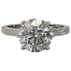Kian Design Platinum 1.85 Carat GIA Round Brilliant Cut Diamond Engagement Ring
