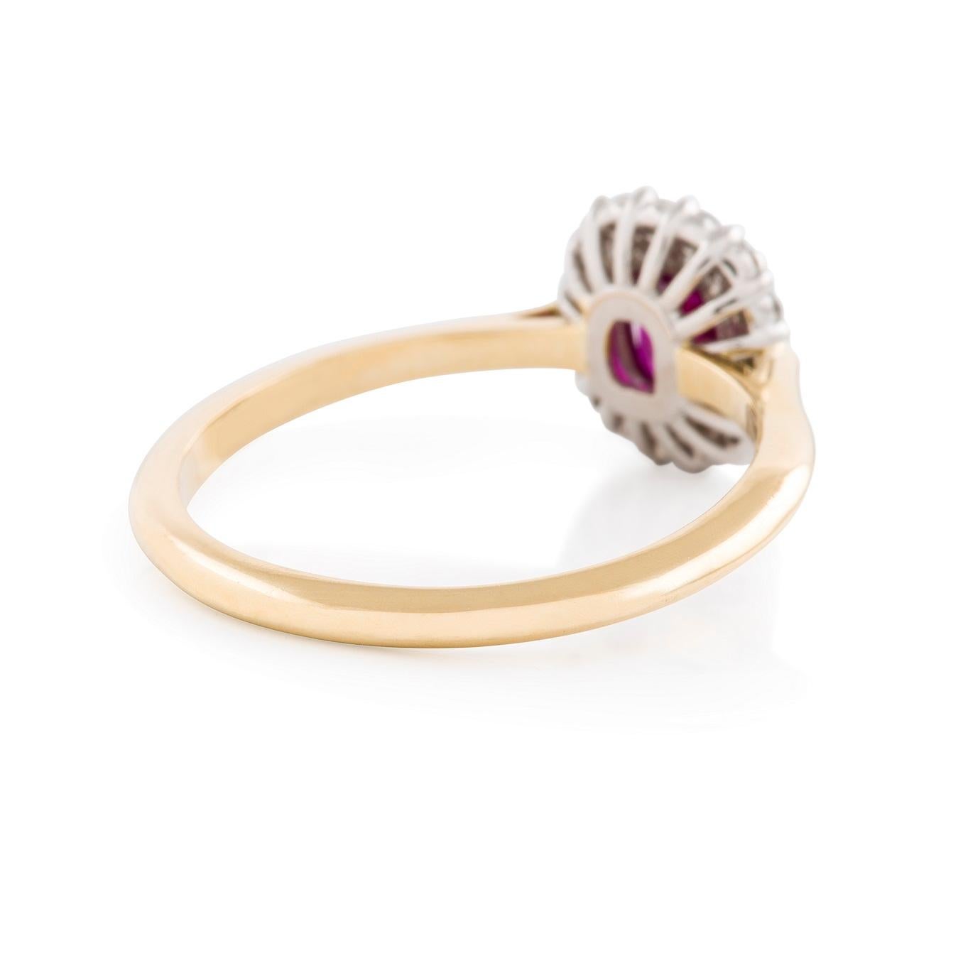 cushion cut cluster diamond ring