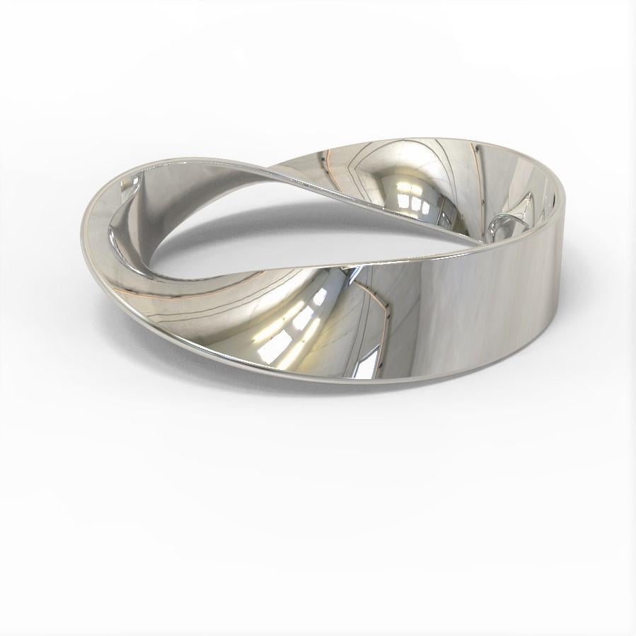 Princess Cut Kian Design Sterling Silver Twisted Bangle