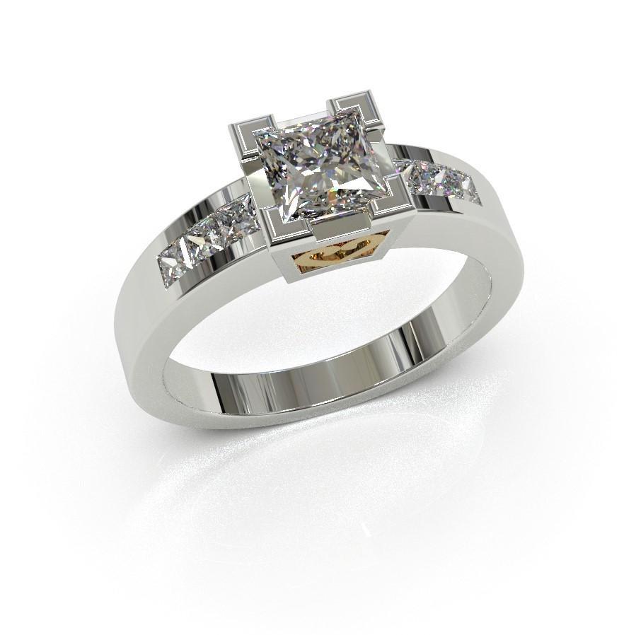 Piazza White Gold Diamond Ring

This gorgeous Art Deco style ring with 18ct white gold shank and internal yellow gold heart-shaped ornament inside the white gold setting is set with seven princess cut diamonds.

Princess cut diamond: G colour, VS2