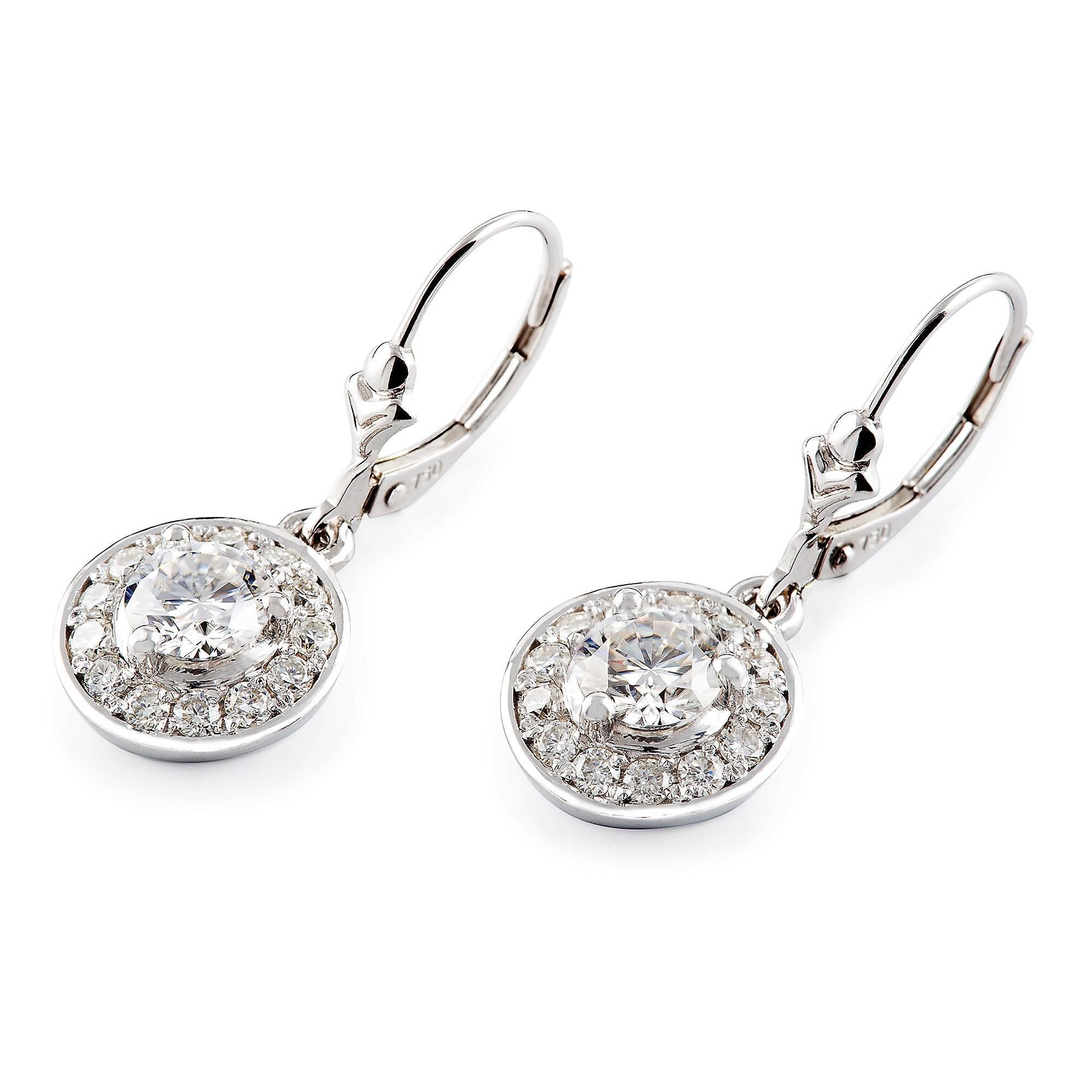 1.6 carat diamond earrings