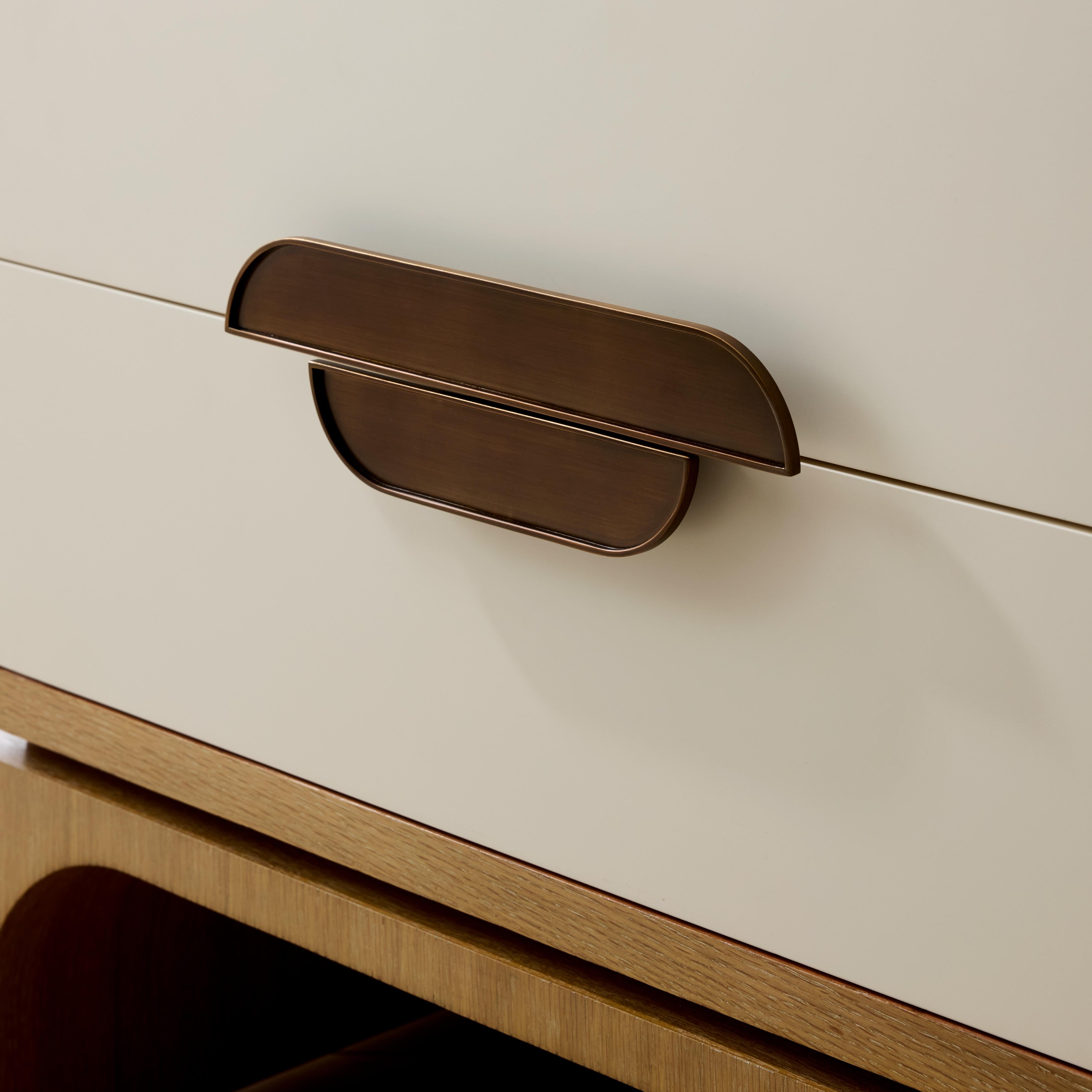 Tavolino Kianna FIS05 - Bianco, Laccato, Oak, Ottone in vendita 8