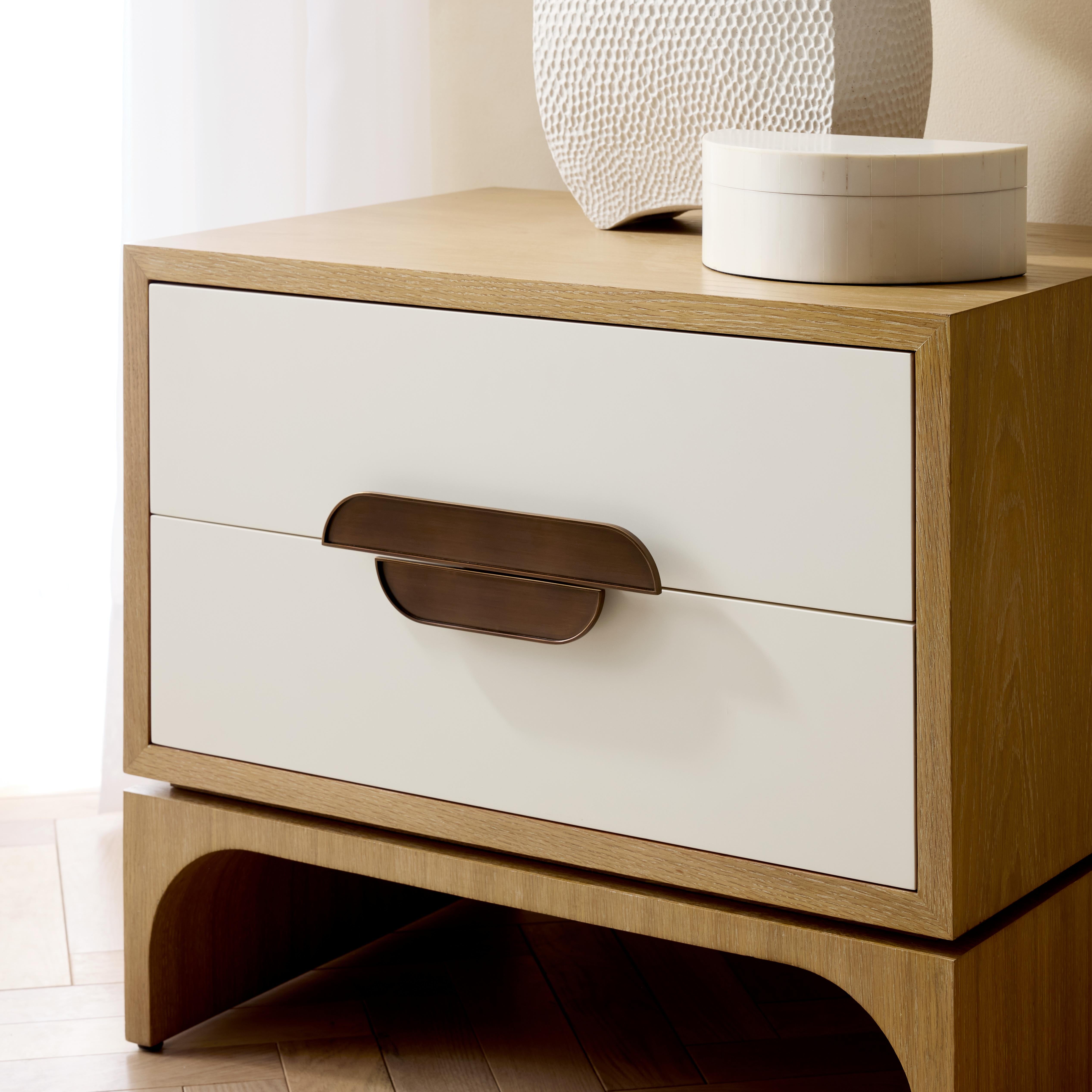 Tavolino Kianna FIS05 - Bianco, Laccato, Oak, Ottone in vendita 9