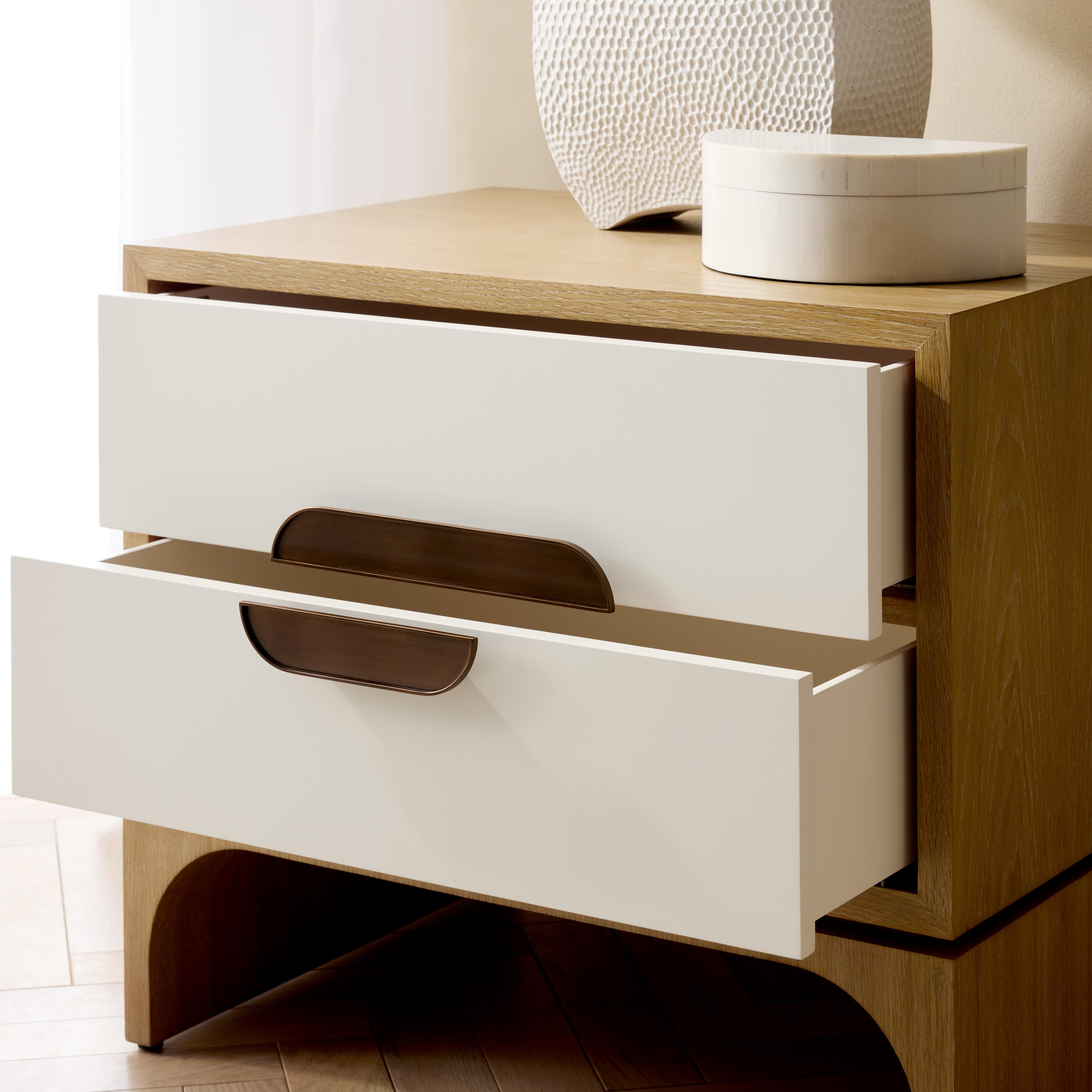 Tavolino Kianna FIS05 - Bianco, Laccato, Oak, Ottone in vendita 10