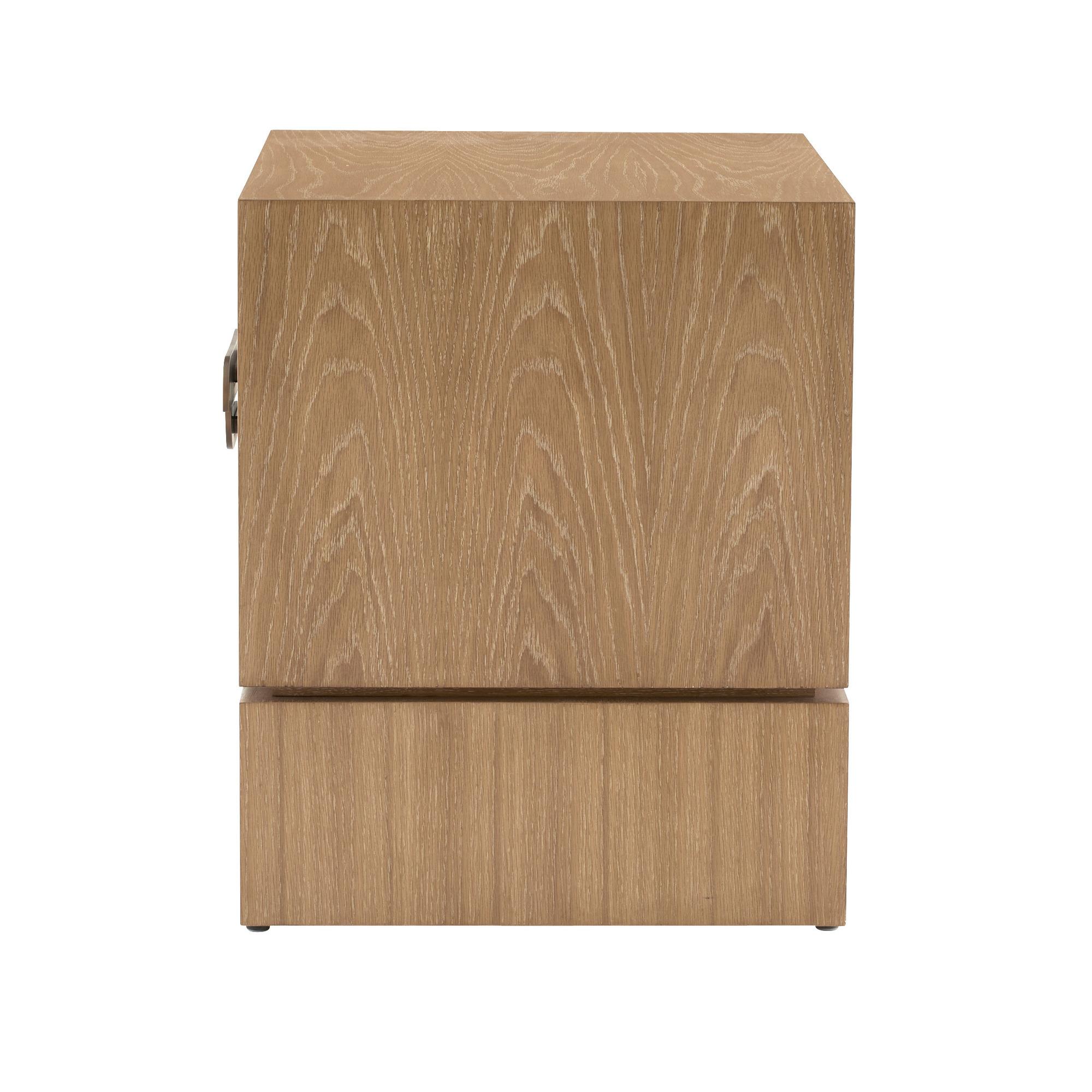 Vietnamita Tavolino Kianna FIS05 - Bianco, Laccato, Oak, Ottone in vendita