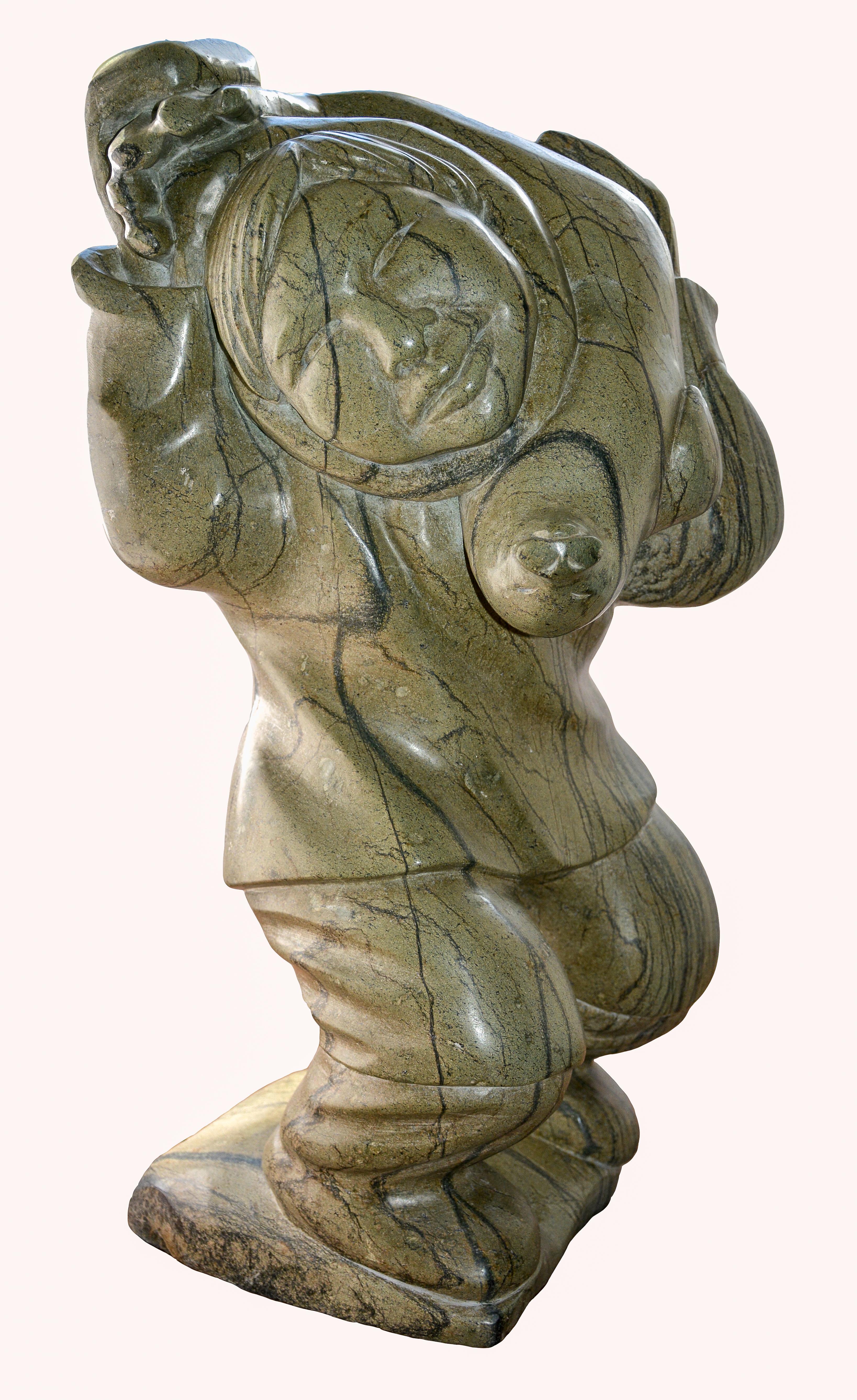 Chasseur et sceau - Sculpture de Kiawak Ashoona