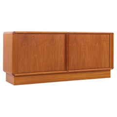 Kibaek Mobelfabrik Mid Century Danish Teak Tambour Door Credenza