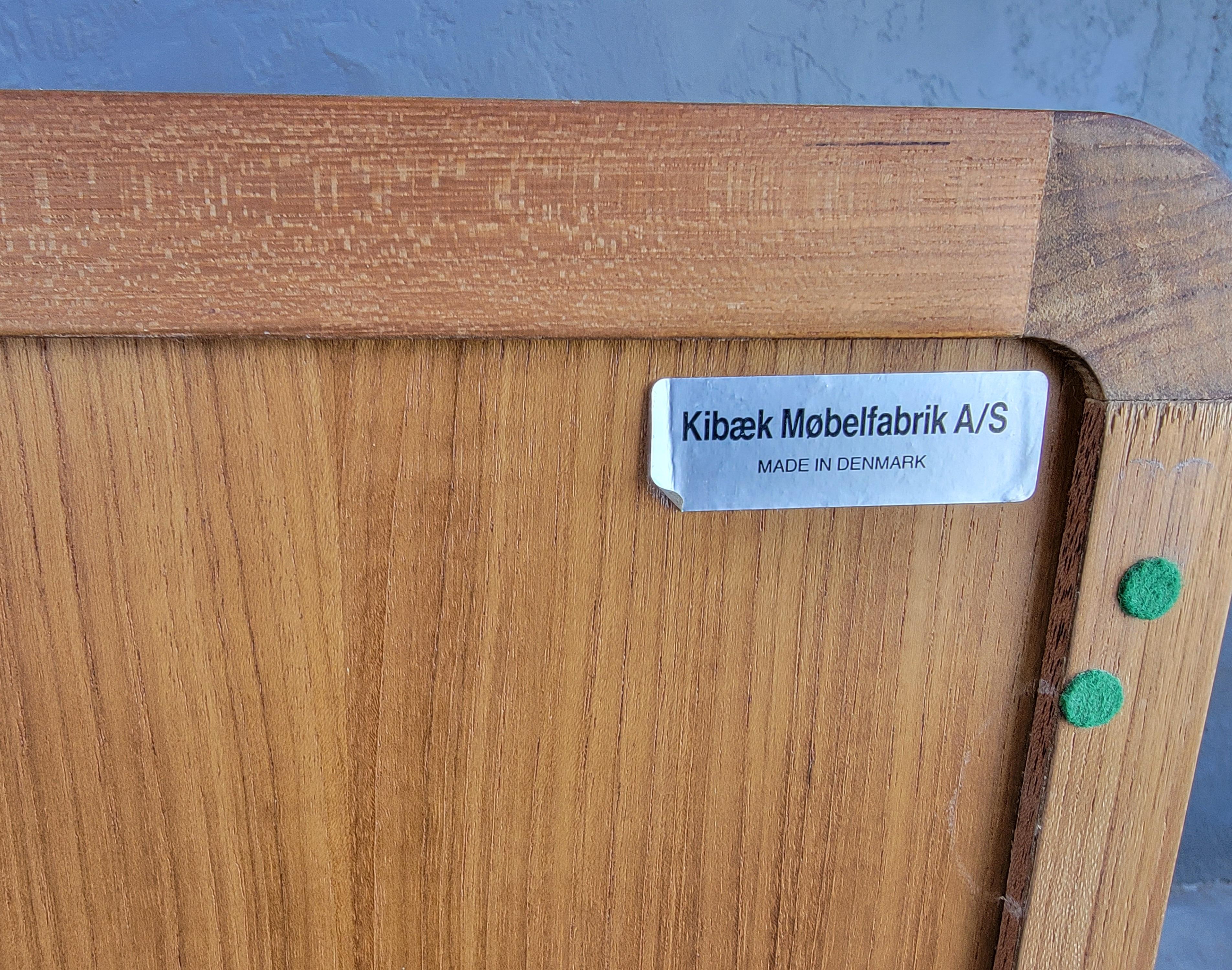 20th Century Kibaek Teak Danish Modern Dresser For Sale